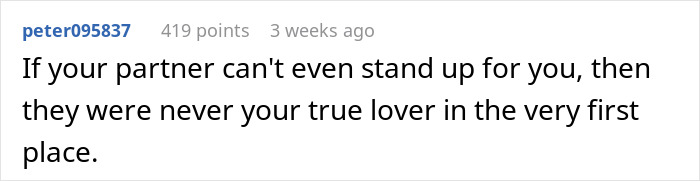 Comment about relationship trust and partner's true feelings, related to man dumping girlfriend after learning her squad hates him. Comment about relationship trust and partner's true feelings, related to man dumping girlfriend after learning her squad hates him.
