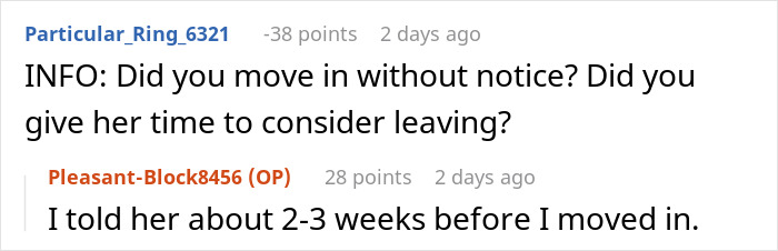 Screenshot of an online discussion about a man inheriting a house and tenant concerns about living conditions.
