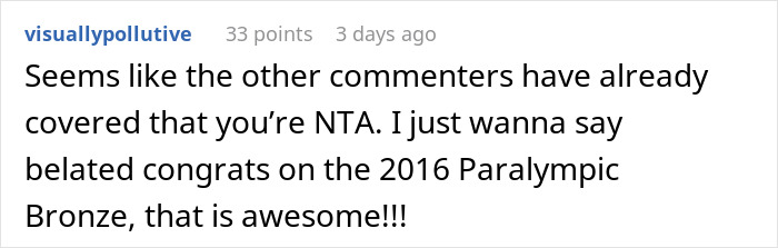 Comment discussing a woman upset over her sister&rsquo;s friends drinking her irreplaceable champagne, forgiving never.