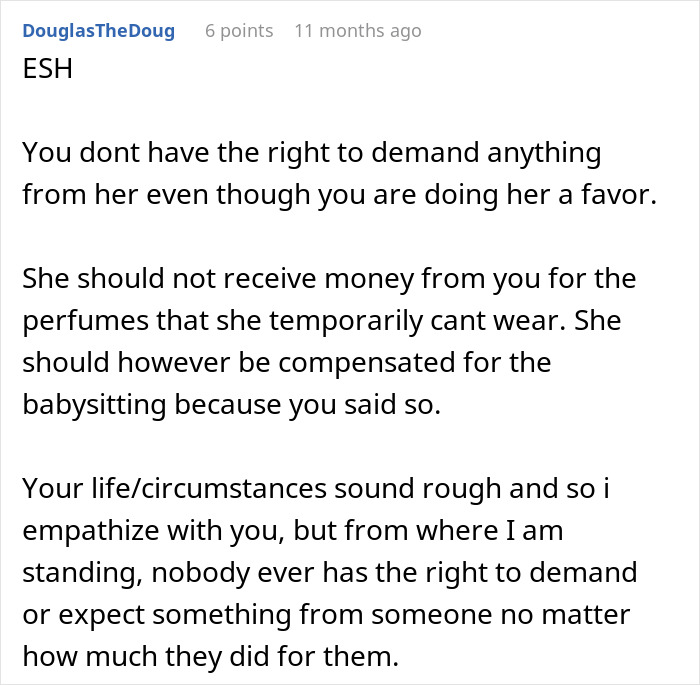 Man asks niece to watch his 11-year-old son during emergency, niece requests $100 babysitting fee.