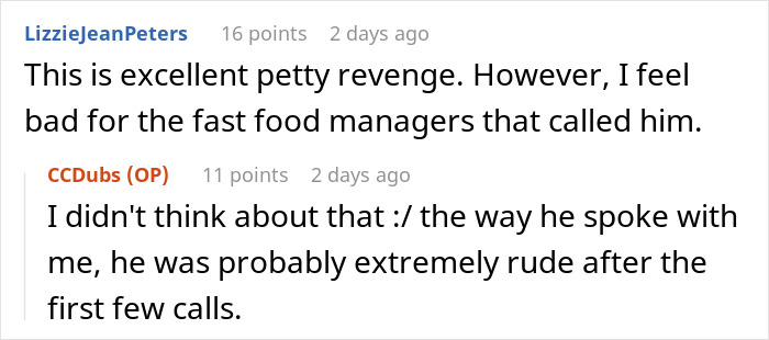 Reddit comments discussing petty revenge after guy blocks garage and swears at woman&rsquo;s family online.