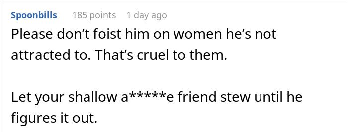 Commenter advises against pressuring a man who only wants to date influencer-like women, calling for a reality check. Commenter advises against pressuring a man who only wants to date influencer-like women, calling for a reality check.