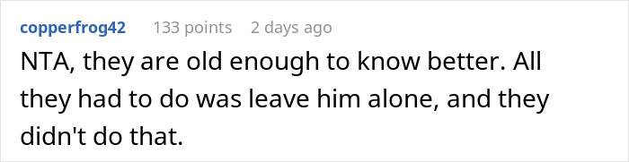 Comment from user copperfrog42 discussing enforcing basic boundaries on daughter's sleepover with firm parental stance. Comment from user copperfrog42 discussing enforcing basic boundaries on daughter's sleepover with firm parental stance.