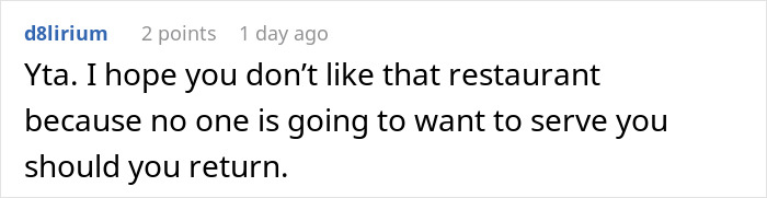 Reddit comment expressing frustration about service, related to tipping 83 cents in a restaurant dispute.