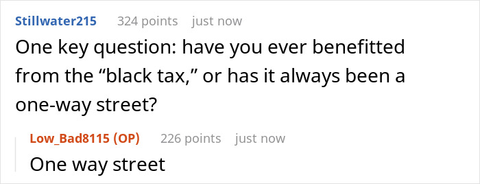 Screenshot of an online discussion about a teacher paying family&rsquo;s bills and being called whitewashed and selfish.