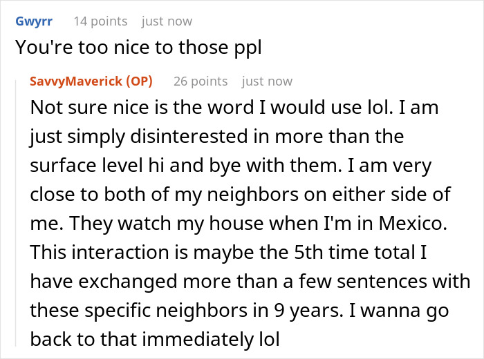 Online forum exchange showing a 21-year-old throwing a hissy fit after neighbor refuses to move her car from public spot. Online forum exchange showing a 21-year-old throwing a hissy fit after neighbor refuses to move her car from public spot.