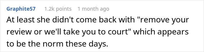 Comment highlighting that the venue host sent a $1200 cleaning bill for a sparkling clean place, with a guest's reputation being harmed in return.