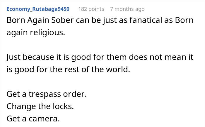 Screenshot of a comment discussing the impact of a brother’s lie to CPS and protecting oneself by changing locks and getting a camera. Screenshot of a comment discussing the impact of a brother’s lie to CPS and protecting oneself by changing locks and getting a camera.