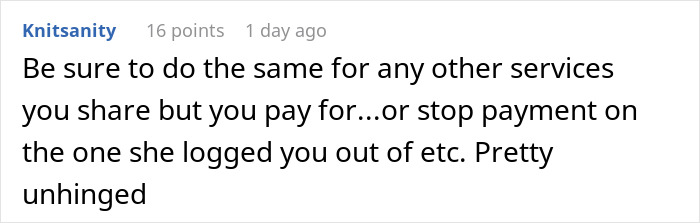 Comment discussing concerns about payment issues and unhinged behavior related to canceling a kid&rsquo;s party for a friend&rsquo;s party.