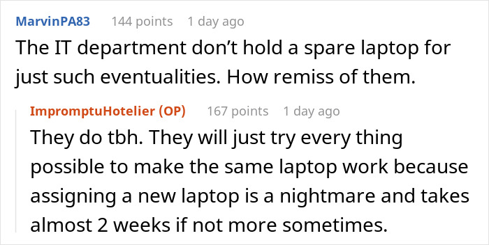 Employee sabotages work laptop after frustration with colleagues receiving special treatment every day in office discussion. Employee sabotages work laptop after frustration with colleagues receiving special treatment every day in office discussion.