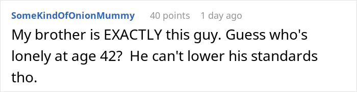 Screenshot of a social media comment about a man wanting to date influencer-like women but struggling with reality. Screenshot of a social media comment about a man wanting to date influencer-like women but struggling with reality.