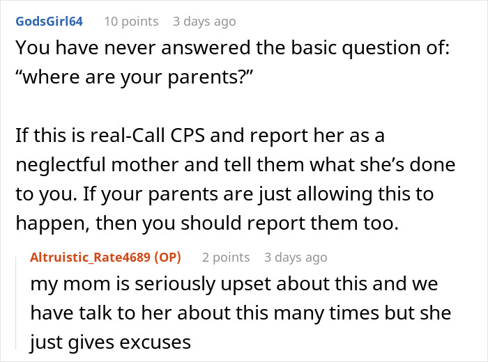 Reddit user discusses sibling babysit struggles, reflecting issues in sister force senior year family dynamics.