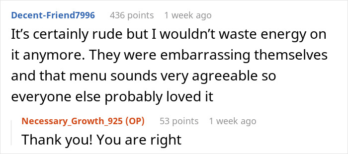 Comments on a post about a bride&rsquo;s wedding plans being ruined by a rude aunt with fast-food wrappers.