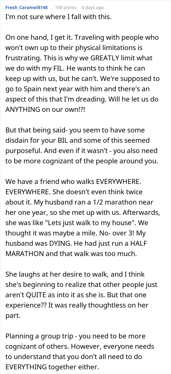 Text comments discussing challenges and frustrations related to bil struggles during a group trip to China.