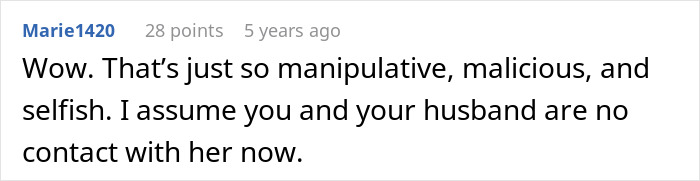 Comment expressing frustration about manipulative behavior related to mother-in-law calling Child Protective Services. Comment expressing frustration about manipulative behavior related to mother-in-law calling Child Protective Services.