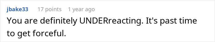 Screenshot of a Reddit comment urging to address boomer relatives undermining kids' healthy habits with candies and soda.