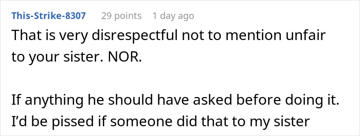 Screenshot of a forum comment discussing a husband giving sister-in-law&rsquo;s seat to his mom, causing upset on woman&rsquo;s graduation day.