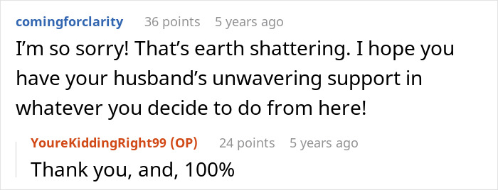 Screenshot of Reddit comments discussing experience of child protective services called by mother-in-law after family conflict. Screenshot of Reddit comments discussing experience of child protective services called by mother-in-law after family conflict.