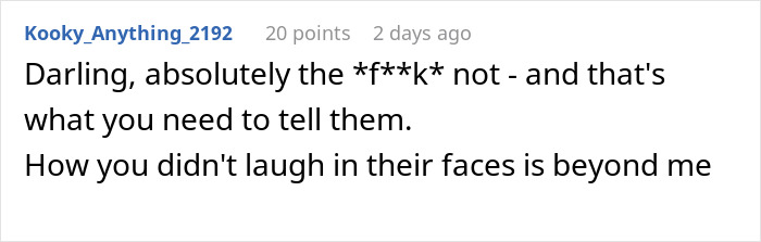 Screenshot of a Reddit comment expressing strong disagreement and disbelief at a situation involving rehoming cats due to an allergy.