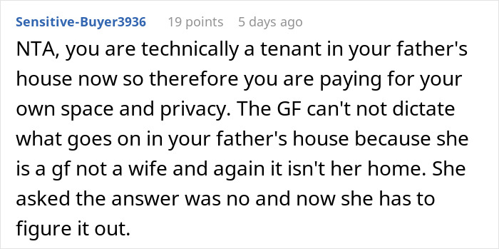 Reddit user explains why 22YO confronting dad about GF wanting 10YO to live with them is justified.