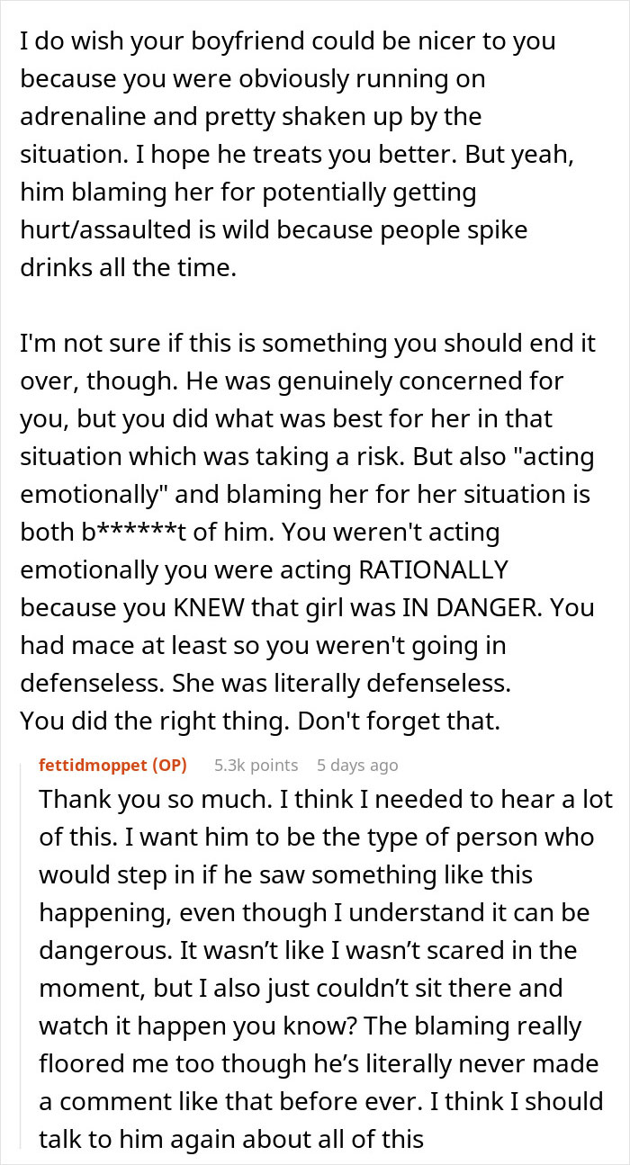 Text conversation discussing a guy losing it after his girlfriend confronts men trying to kidnap a drunk girl. Text conversation discussing a guy losing it after his girlfriend confronts men trying to kidnap a drunk girl.