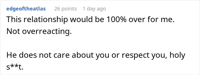 Screenshot of a Reddit comment expressing frustration about a husband's disrespect on a woman&rsquo;s graduation day.