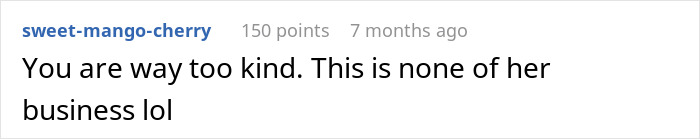 Text comment on a social media post discussing a woman upset about friend&rsquo;s girlfriend not allowing them to sleep in the same bed.