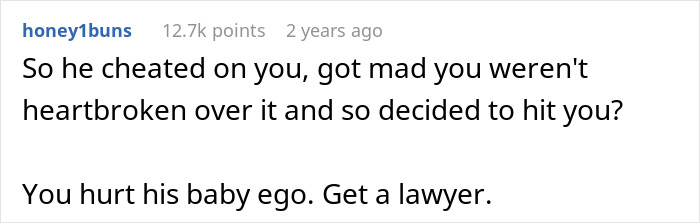 Comment discussing a man asking for divorce and reacting negatively to his wife joking about it right after. Comment discussing a man asking for divorce and reacting negatively to his wife joking about it right after.