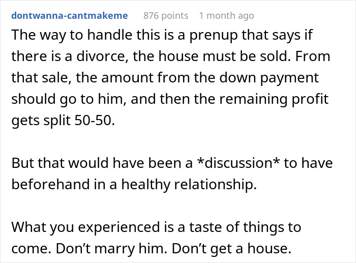 Alt text: Advice on handling a house purchase disagreement from a partner after 10 years in a relationship.