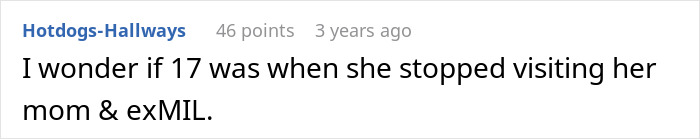 Screenshot of an online comment discussing a situation involving a woman calling CPS on daughter&rsquo;s ex-husband over a tattoo issue.