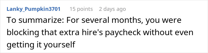 Comment on employee getting dissed for working 30 hours overtime, discussing unpaid extra hours issue.