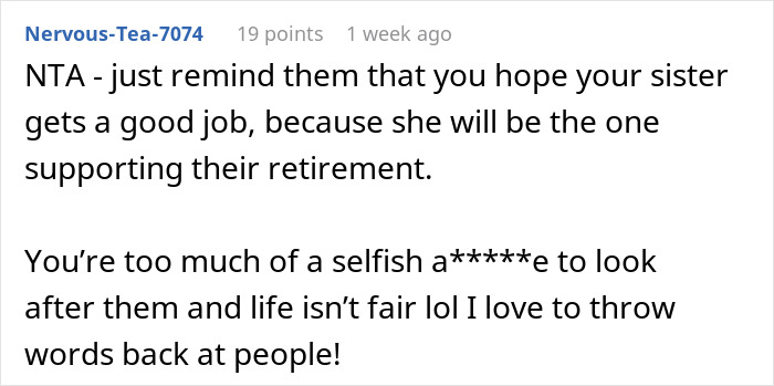 Text message from Nervous-Tea-7074 defending a dad upgrading one kid to business class on family vacation, calling others selfish and unfair. Text message from Nervous-Tea-7074 defending a dad upgrading one kid to business class on family vacation, calling others selfish and unfair.