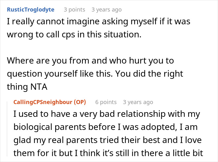 Reddit conversation discussing a mom throwing kid out on cold Christmas night and neighbors calling CPS. Reddit conversation discussing a mom throwing kid out on cold Christmas night and neighbors calling CPS.