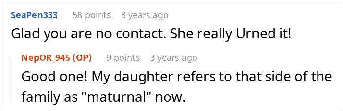Screenshot of a Reddit comment thread discussing a woman calling CPS and accusing an ex-husband of forcing a child tattoo.