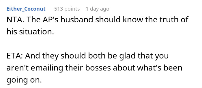 Wife Texts Hubby’s Mistress’s Husband To Expose Affair, Asks Internet If She Went Too Far Wife Texts Hubby’s Mistress’s Husband To Expose Affair, Asks Internet If She Went Too Far