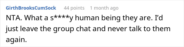 Screenshot of a forum comment discussing a friend slipping bone broth into a meat-allergic woman&rsquo;s soup mistakenly.