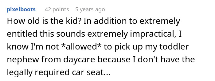 Woman listed as emergency contact refuses to pick up kid from daycare causing concern and frustration.