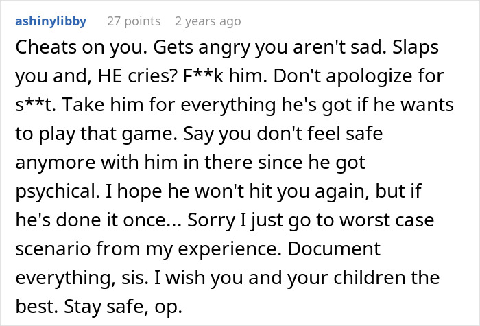 Comment discussing a man asking for divorce and reacting negatively when his wife jokes about the situation. Comment discussing a man asking for divorce and reacting negatively when his wife jokes about the situation.
