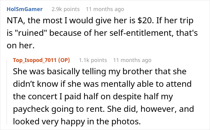 Reddit comments discussing man&rsquo;s emergency, niece&rsquo;s $100 request to watch his 11-year-old son.