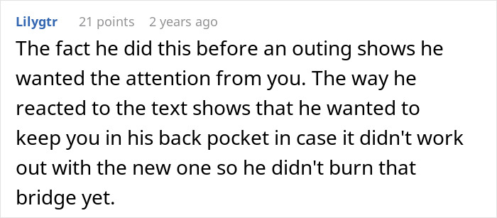 Reddit comment explaining a man asking for divorce and reacting madly to his wife joking about it afterward. Reddit comment explaining a man asking for divorce and reacting madly to his wife joking about it afterward.
