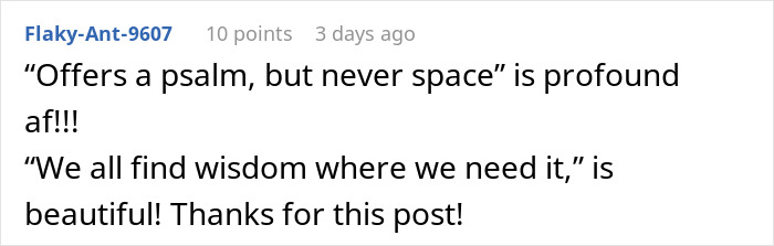 Comment on a forum post about therapy, faith, and understanding, highlighting a Christian woman&rsquo;s skepticism of therapy.