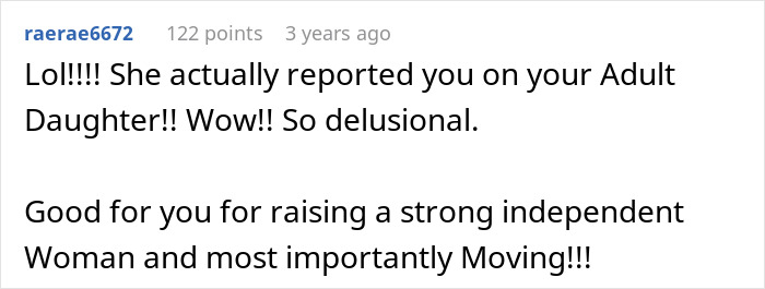 Screenshot of a Reddit comment discussing a woman calling CPS on her daughter&rsquo;s ex-husband over a child&rsquo;s tattoo dispute.