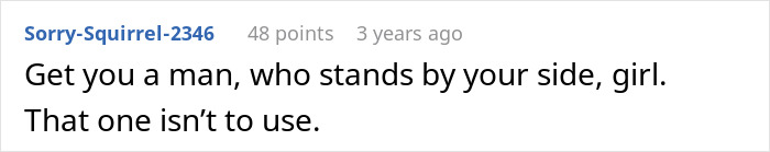 Screenshot of a social media comment about loyalty, related to a woman refusing to leave a party she planned.