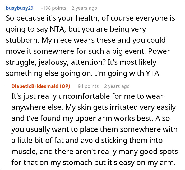 Reddit discussion on woman refusing to risk her health for sister&rsquo;s wedding photo aesthetic, causing family upset.