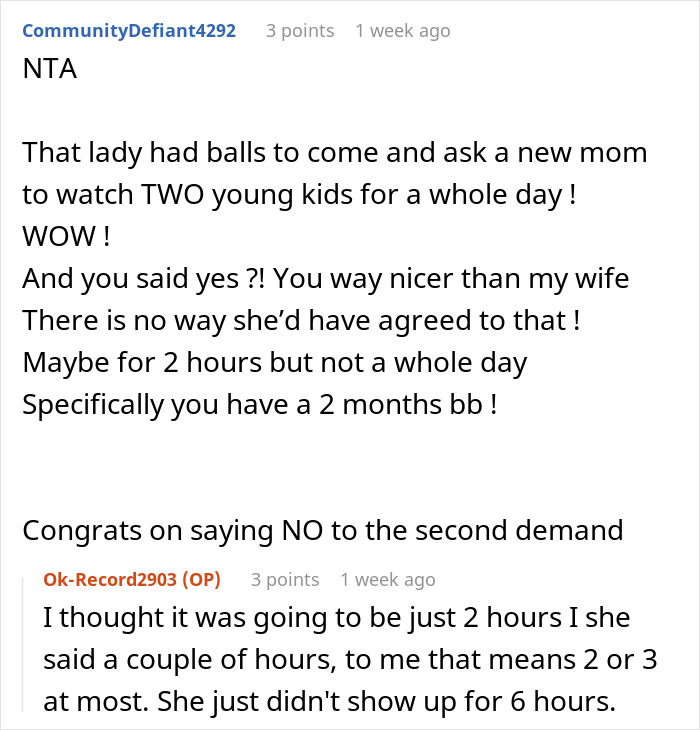 Entitled Mom Gets Shut Down In Group Chat After Whining About Neighbor Refusing To Watch Her Kids