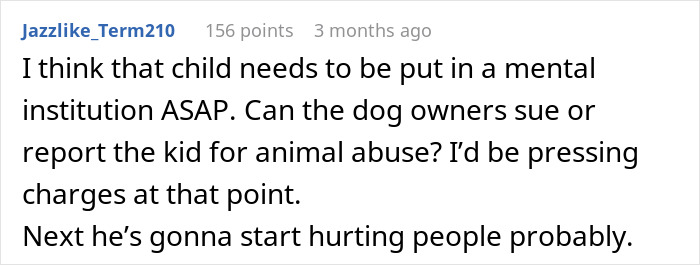 Screenshot of a forum comment discussing concerns about a child from a babysitter discrimination story.