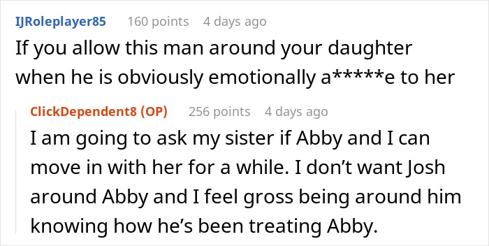 Commenters discuss a man leaving out his daughter from a boys' trip and the wife's special day out for her.