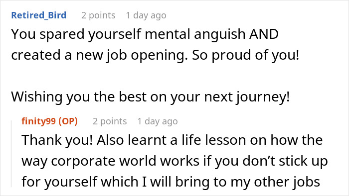 Reddit comments discussing an employee&rsquo;s experience working 30 hours overtime and learning a life lesson in the corporate world.