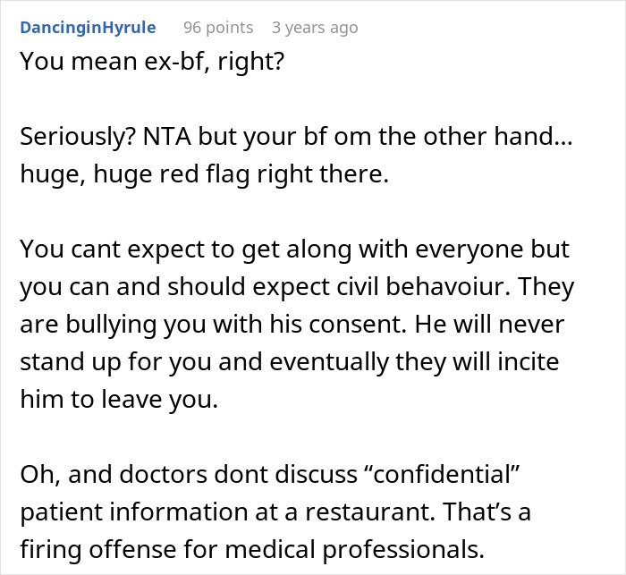 Woman refuses to leave party she planned as boyfriend and his friends demand privacy and civil behavior expected.