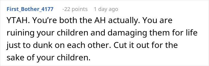 Text comment on a forum criticizing parents for harming children due to conflicts, related to passport revoked and airport stranding.